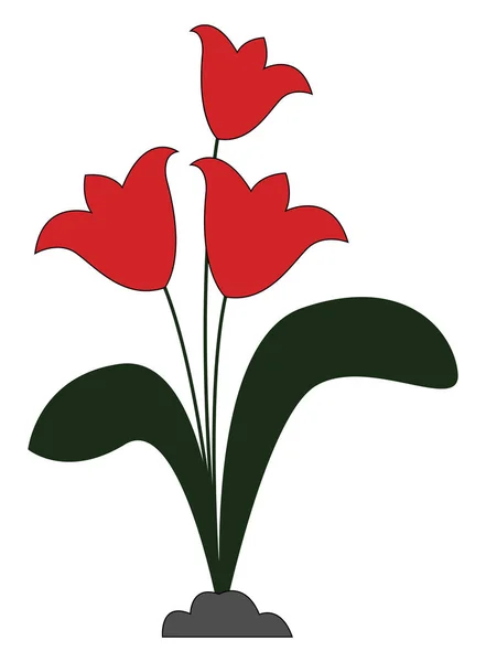 Blommor handdragen design, illustration, vektor på vit backgro — Stock vektor