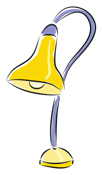 Конструкция настольной лампы, иллюстрация, вектор на белой спине
