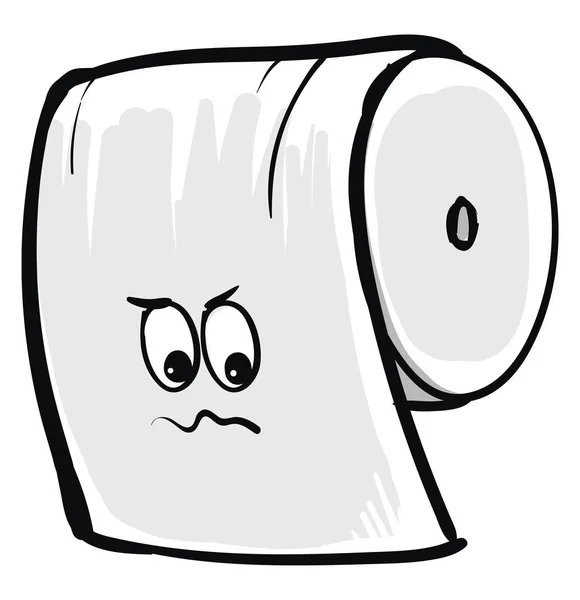 Boze wc-papier, vector of kleur illustratie — Stockvector