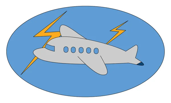 Una pequeña aeronave, vector o ilustración en color — Archivo Imágenes Vectoriales