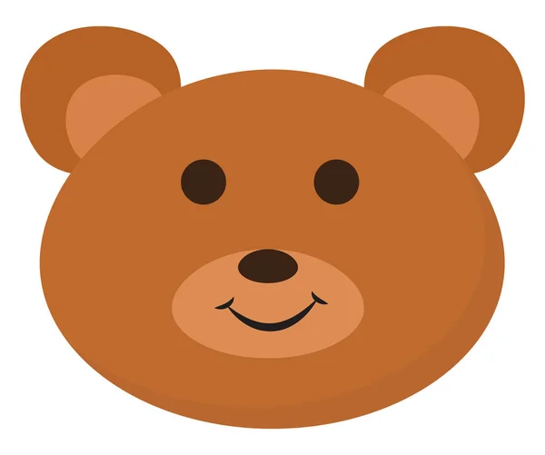 微笑的熊宝宝，矢量或彩色插图 — 图库矢量图片