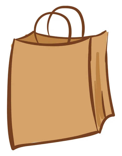 Brown paper bag , vector or color illustration — Stock Vector