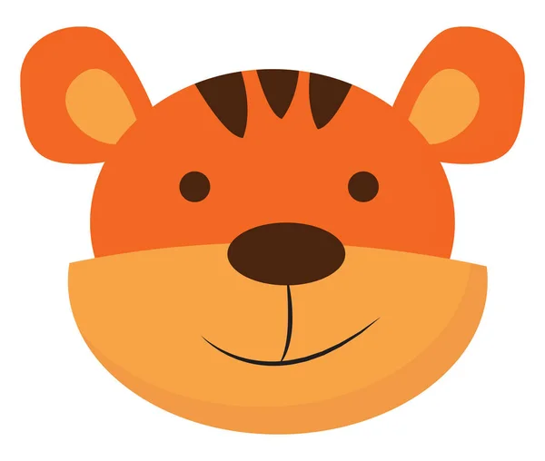 Tigre bebé sonriente, vector o ilustración en color — Vector de stock
