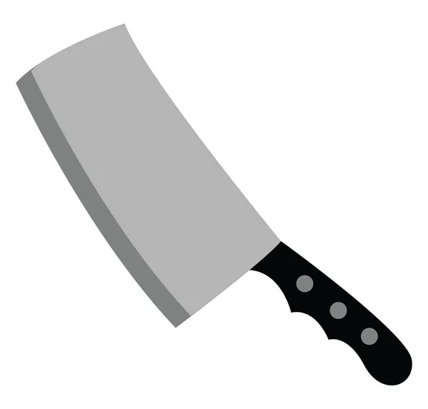 Un cuchillo grande, vector o ilustración en color — Vector de stock