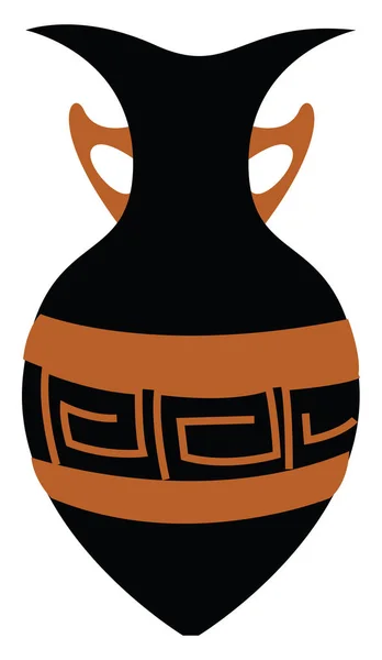 A black vase , vector or color illustration — Stock Vector