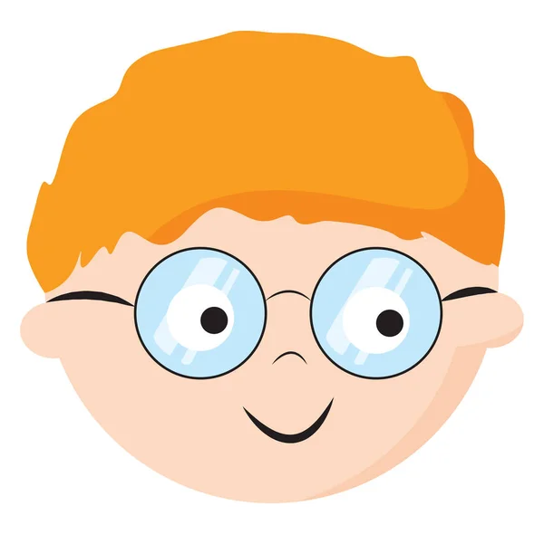 Niño con gafas, vector o ilustración en color — Archivo Imágenes Vectoriales