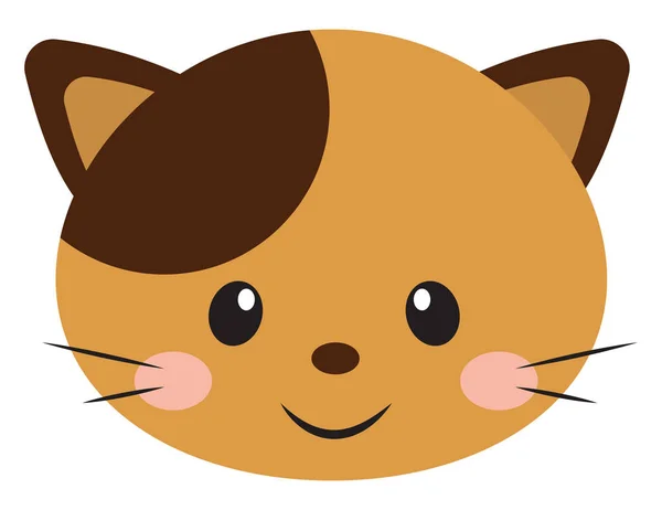 棕色可爱的猫，矢量或彩色插图 — 图库矢量图片