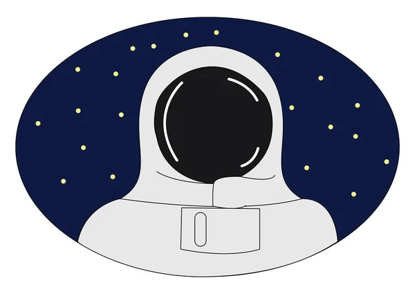 Kosmonaut klädd, vektor eller färg illustration — Stock vektor