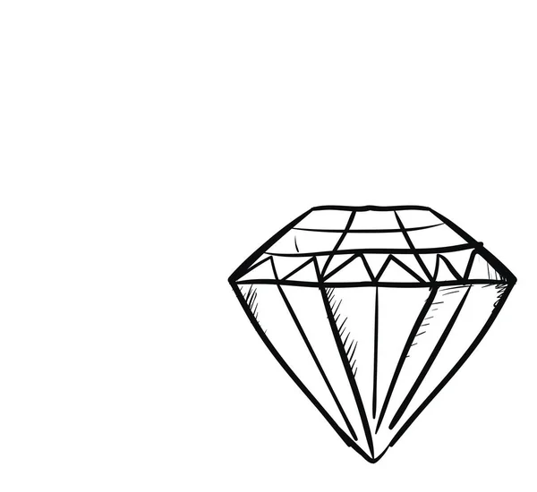 Szkic diamentu, wektor lub kolor ilustracji — Wektor stockowy