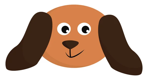 Hond met lange oren, vector of kleur illustratie — Stockvector