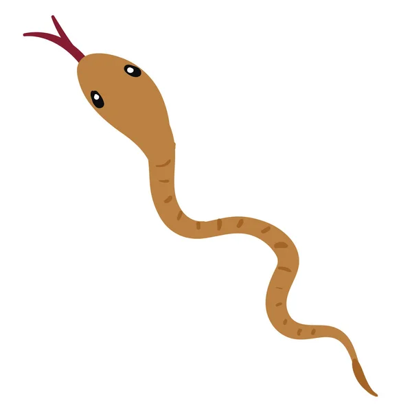 Ilustração plana de serpente, vetor ou cor —  Vetores de Stock