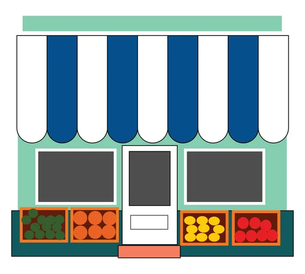 Fruit shop, vetor ou ilustração colorida — Vetor de Stock