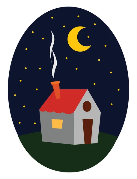 Piękny mały dom, wektor lub kolor ilustracji — Wektor stockowy