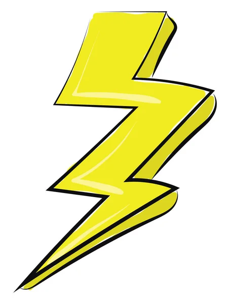Painting of the lightning, vector or color illustration — Stock Vector