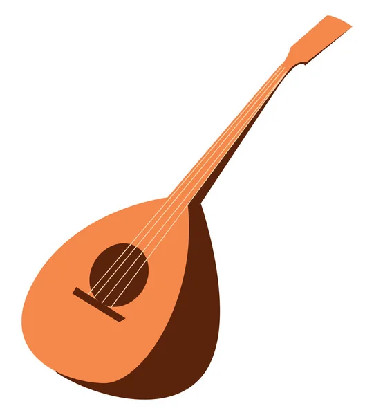 Clipart del instrumento musical, mandolina, vector o color enfermo — Vector de stock