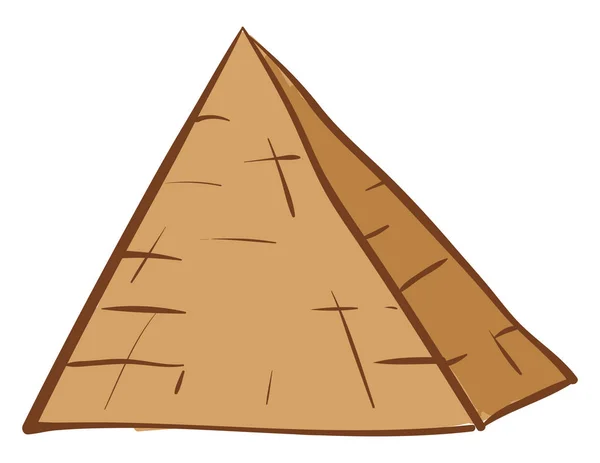 Clipart di un set di piramidi isolato su sfondo bianco visto da — Vettoriale Stock