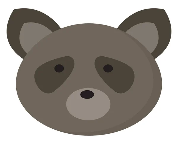 Clipart de la cara de un mapache, vector o ilustración en color — Vector de stock