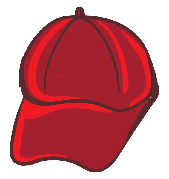 Clipart de una gorra de verano grande de color rojo para hombres / mujeres set isolat — Archivo Imágenes Vectoriales