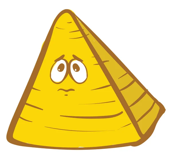 Emoji z smutné pyramidy, vektorové nebo barevné ilustrace — Stockový vektor