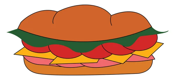 A szendvics, vektor vagy színes illusztráció ClipArt — Stock Vector