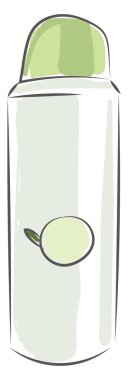 Bir antiperspirant sprey, vektör veya renk illüstrasyon. 