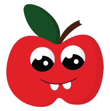 Apple, vektör veya renk illüstrasyon. 