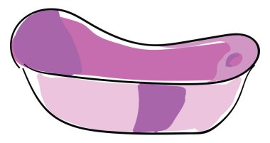 Bebek banyosu, vektör veya renk illüstrasyon. 