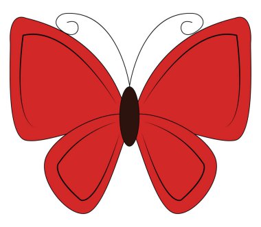 Kelebek güzel, vektör veya renk illüstrasyon. 