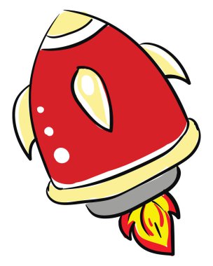 Yağ 2 roket, vektör veya renk illüstrasyon. 