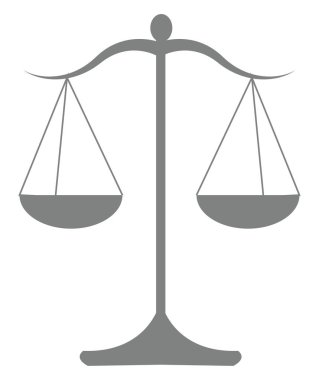 Terazi, vektör veya renk çizimi. 