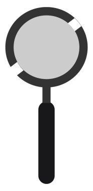 Büyüteç, vektör veya renk çizimi. 