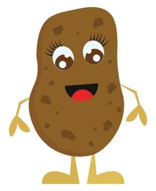 Patates, vektör veya renk illüstrasyon. 