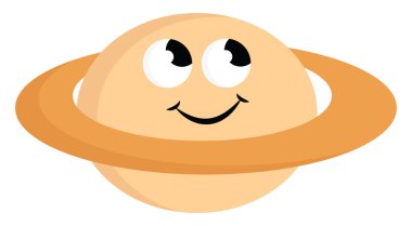 Satürn, vektör veya renk illüstrasyonu. 