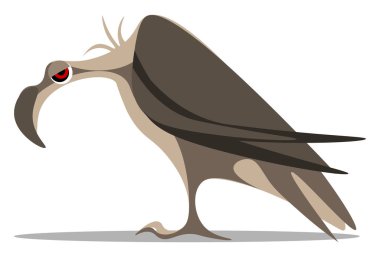 Izole beyaz arka plan üzerinde büyük bir akbaba seti görüntülenen