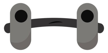 Dambıl görüntüsü - halter, vektör veya renk illüstrasyon.