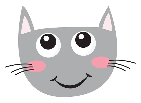 Εικόνες από το πρόσωπο ενός χαμογελαστή γάτα, διάνυσμα ή χρώμα illustrati — Διανυσματικό Αρχείο