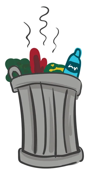 Retrato do lixo fedorento, vetor ou ilustração colorida —  Vetores de Stock