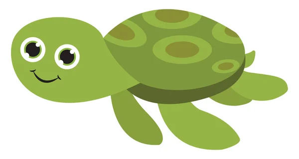 Эмодзи зелёной черепахи, вектора или цветной иллюстрации — стоковый вектор