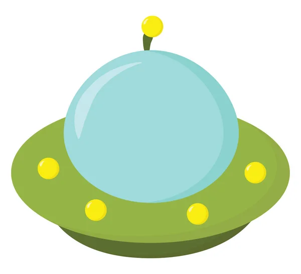 Clipart van een UFO, vector of kleur illustratie — Stockvector