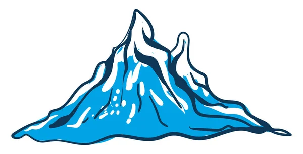 Παιδικό σχέδιο του χειμερινού βουνού, διάνυσμα ή χρώμα illustrati — Διανυσματικό Αρχείο