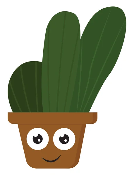 Una planta de cactus, vector o ilustración en color . — Vector de stock