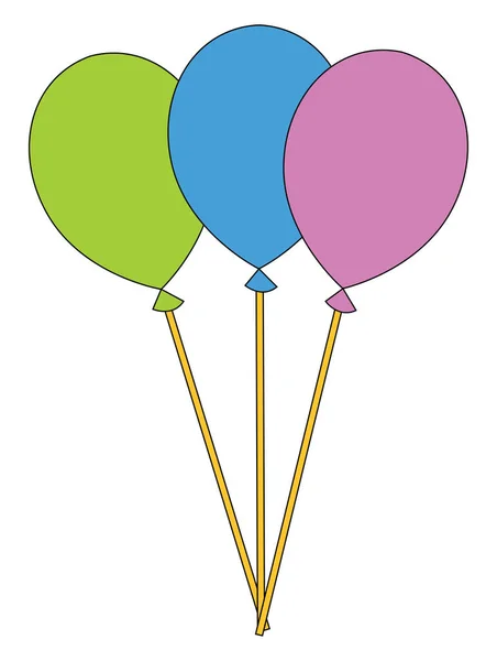 Air balloons, vector or color illustration. — Stock Vector
