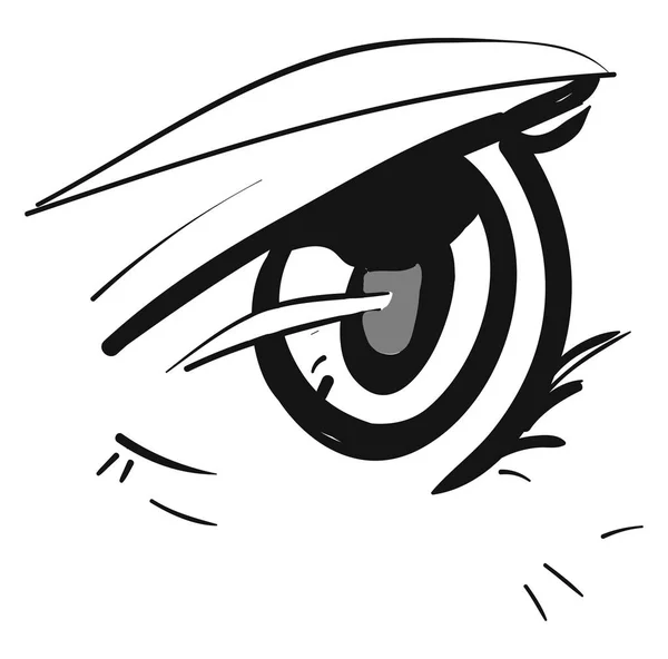 An anime eye, vector or color illustration. — Stock Vector