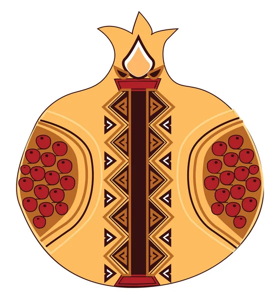 Armenian pomegranate, vector or color illustration. — Stock Vector