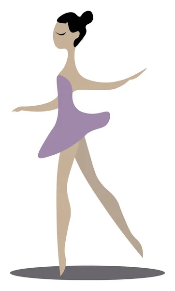 Bailarina, vector o ilustración en color . — Archivo Imágenes Vectoriales