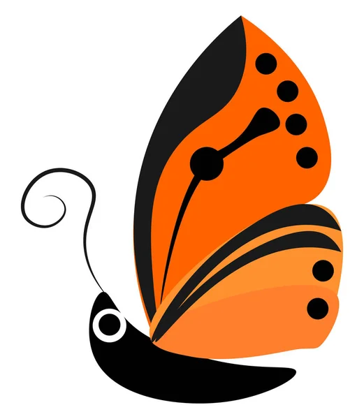 Motýl, vektorový nebo barevný obrázek. — Stockový vektor