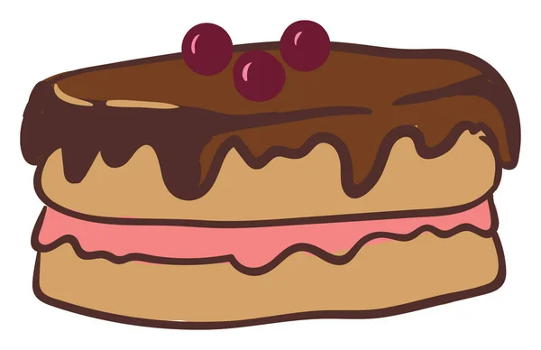 Cioccolatini di torta, vettoriale o illustrazione a colori . — Vettoriale Stock