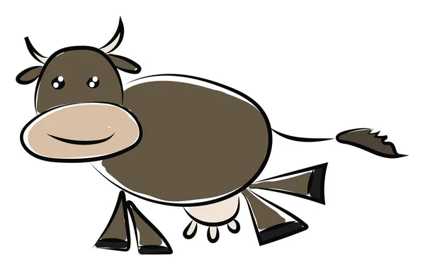 Una vaca, vector o ilustración en color . — Archivo Imágenes Vectoriales