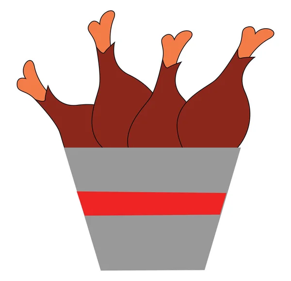 Pattes de poulet, illustration vectorielle ou couleur . — Image vectorielle