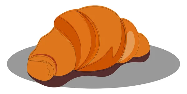 Croissant, vettoriale o illustrazione a colori . — Vettoriale Stock